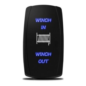 Winch IN-OUT Rocker Switch Waterproof 12V-24V (Blue)