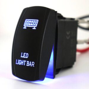 LED Light Bar Rocker Switch Waterproof 12-24V (Blue)