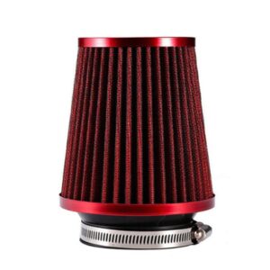 3 Inch Performance High Flow Cold Intake Cone Air Filter (Red)