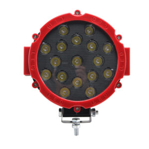 2X 51W 7inch Round Led Offroad Work Light For ATV Truck SUV (Red)