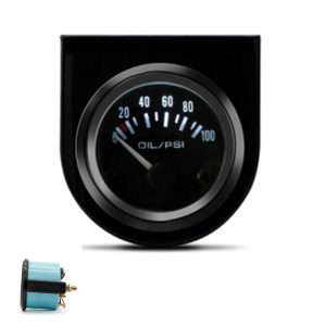 52mm Oil Pressure Gauge with Mounting Bracket and Pressure Sender Unit