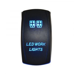 LED Work Lights Rocker Switch Waterproof 12-24V (Blue)