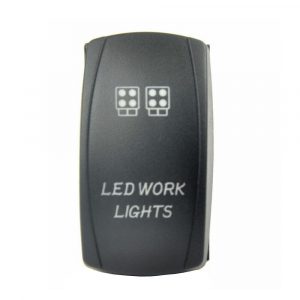 LED Work Lights Rocker Switch Waterproof 12-24V (Blue)