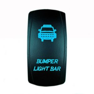 Bumper Light Bar Rocker Switch Waterproof 12-24V (Blue)