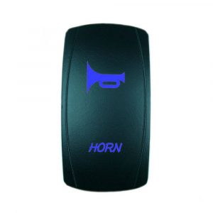 Horn Momentary Rocker Switch Waterproof 12-24V (Blue)