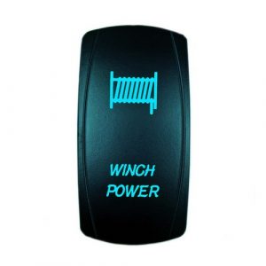 Winch Power Rocker Switch Waterproof 12-24V (Blue)