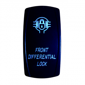 Front Differential Locker Rocker Switch Waterproof 12-24V (Blue)