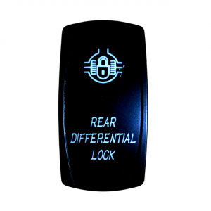 Rear Differential Locker Rocker Switch Waterproof 12-24V (Blue)