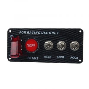 For Racing Use Only Engine Push Start Ignition Switch Panel With Safety Switch