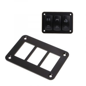 3 Holes Blank Switch Panel (Black)