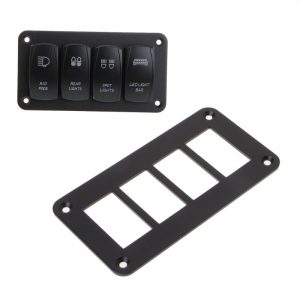 4 Holes Blank Switch Panel (Black)