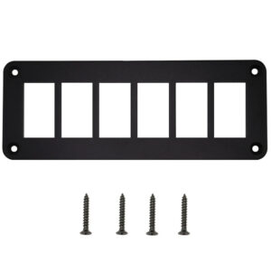 6 Holes Blank Switch Panel (Black)